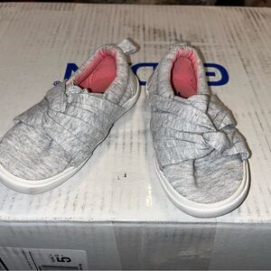 Gray Toddler Shoes with Pink Interior